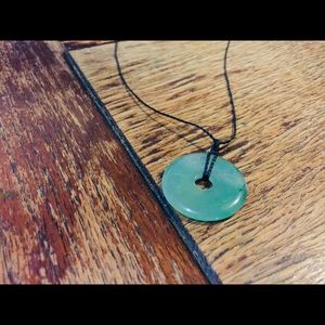 Handmade Jade Waterproof Rope Necklace Puka Shell